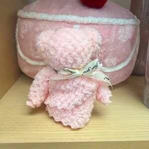 New plush Pink Bear Bath Softener - Gentle Bath & Body Accessory cloth